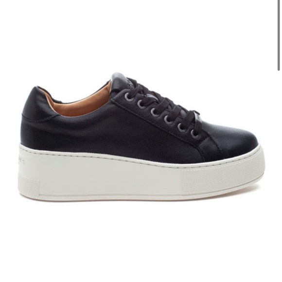 J/SLIDES Shoes - NWT J/SLIDES MAYA Black Leather Sneaker
